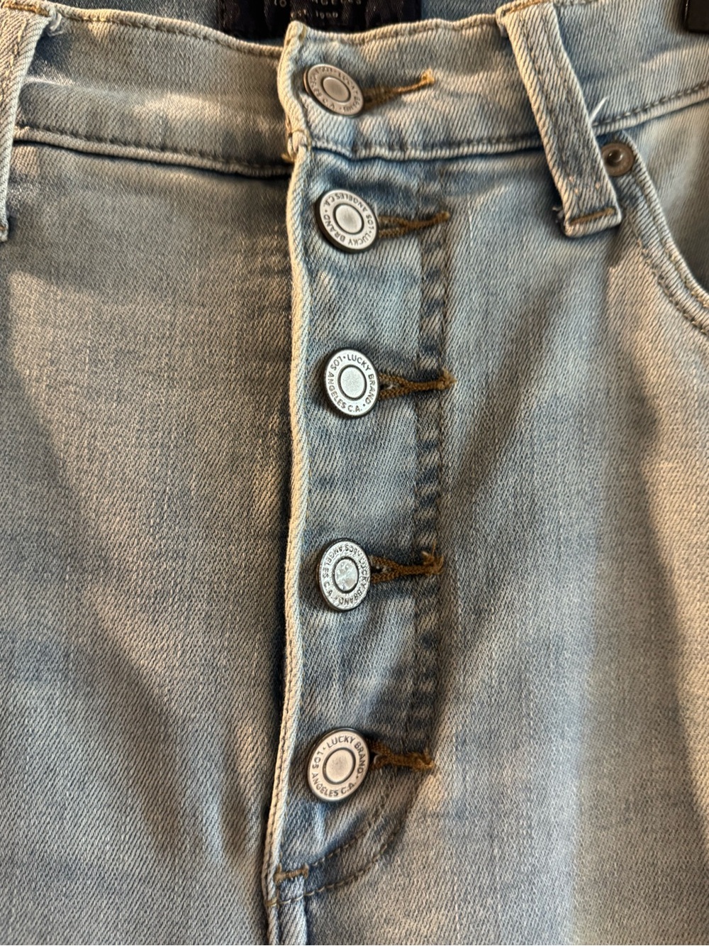 Lucky Brand Grey Skinny Jeans with Button-Fly - Picture 2 of 7